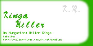 kinga miller business card
